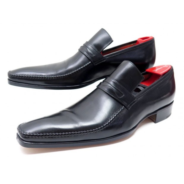 CHAUSSURES GERARD SENE NUCLEO 8 42 MOCASSINS EN CUIR BOX NOIR + EMBAUCHOIRS 665€