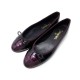 CHAUSSURES CHANEL BALLERINES G02819 LOGO CC 39.5 CUIR VERNIS + BOITE SHOES 610€