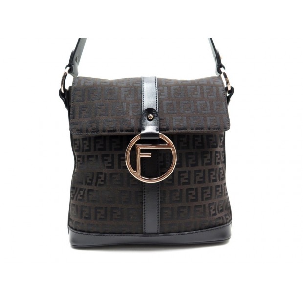 NEUF SAC A MAIN FENDI 8BR049 FERMOIR F TOILE MONOGRAM CUIR MARRON HAND BAG 820€