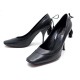 CHAUSSURES LOUIS VUITTON FLOWER PUMP 40 ESCARPINS CUIR NOIR + BOITE SHOES 720€