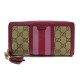 PORTEFEUILLE GUCCI RANIA ORIGINAL GG ZIP AROUND 353651 TOILE ET CUIR WALLET 520€