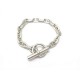 BRACELET HERMES CHAINE D'ANCRE PM T18 EN ARGENT MASSIF 925 + BOITE SILVER 900€