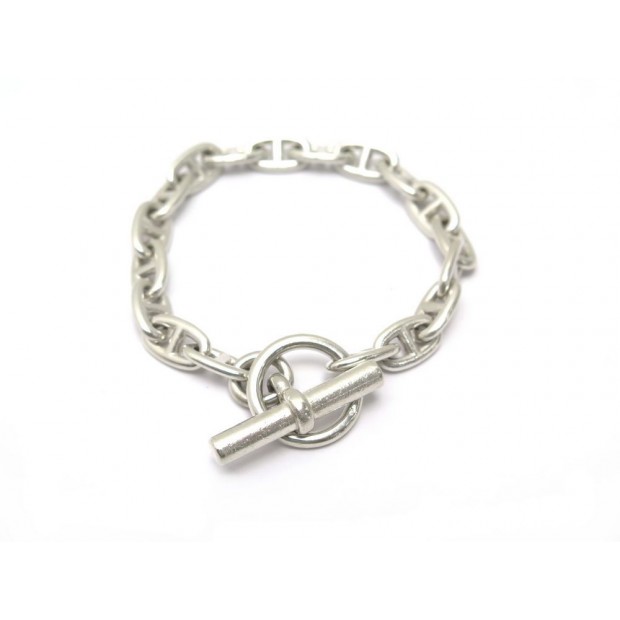 BRACELET HERMES CHAINE D'ANCRE PM T18 EN ARGENT MASSIF 925 + BOITE SILVER 900€