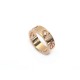BAGUE CARTIER LOVE 3 DIAMANTS OR ROSE TAILLE 52 