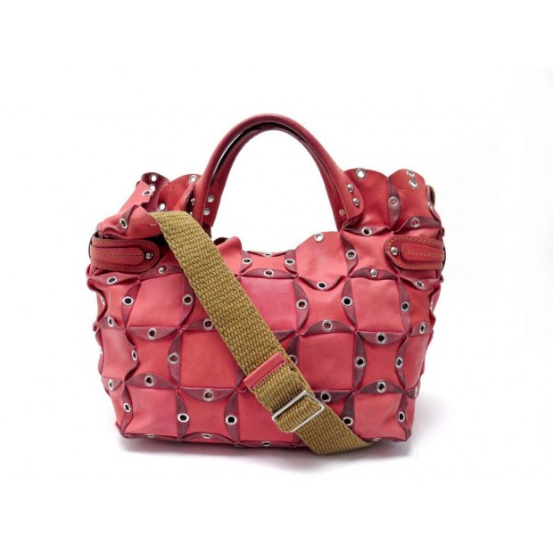 SAC A MAIN JAMIN PUECH ARICA PM BANDOULIERE CUIR ROUGE RED LEATHER HAND BAG 575€