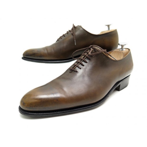 CHAUSSURES JM WESTON RICHELIEU CYCLISTE FLORE ONE CUT 402 7D 41 CUIR SHOES 775€