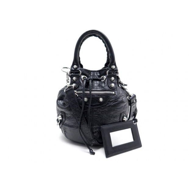 SAC BALENCIAGA SEAU CITY CUIR NOIR 