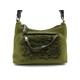 SAC A MAIN PRADA EN TOILE KAKI 23CM PORTE EPAULE GREEN CANVAS HANDBAG PURSE 650€