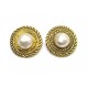 BOUCLE OREILLE CHANEL METAL DORE 