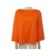 NEUF TSHIRT HERMES MARINIERE ORANGE BRODEE INTERLOCK DE COTON 