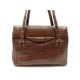 VINTAGE SAC A MAIN MORABITO EN CUIR DE CROCODILE MARRON BROWN LEATHER HAND BAG