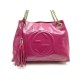 SAC GUCCI SOHO CUIR ROSE 