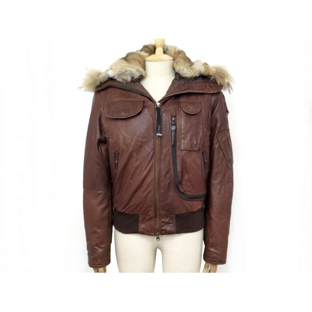 MANTEAU PARAJUMPERS CUIR BORDEAUX 