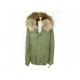 MANTEAU MR AND MRS ARMY MINI PARKA MP040S T36 S EN COTON KAKI ET FOURRURE 3310€