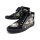 NEUF BASKETS CHANEL LOGO CC G30243 42 TOILE DAIM NOIR SNEAKERS SUEDE SHOES 790€