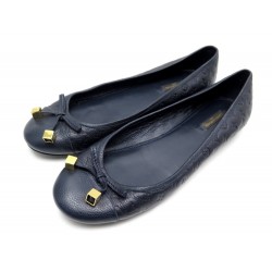 CHAUSSURES LOUIS VUITTON DEBBIE 39 BALLERINES CUIR MONOGRAM EMPREINTE SHOES 570€
