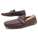 NEUF CHAUSSURES MOCASSINS LOUIS VUITTON CUIR MARRON 11 45 