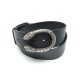 NEUF CEINTURE GUCCI DIONYSUS 400592 TAILLE 95 CUIR NOIR BLACK LEATHER BELT 540€