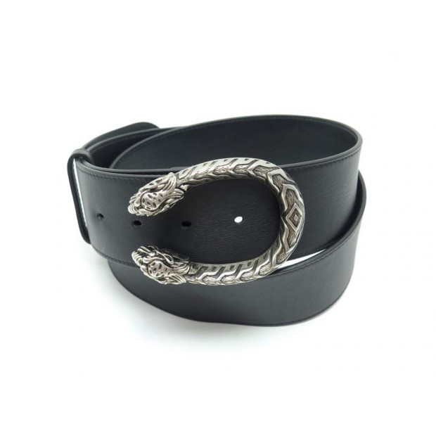 NEUF CEINTURE GUCCI DIONYSUS 400592 TAILLE 95 CUIR NOIR BLACK LEATHER BELT 540€