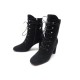  BOTTES LONGCHAMP MARY DAIM NOIR T39 