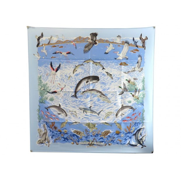 NEUF FOULARD HERMES LA VIE PRECIEUSE DE LA MEDITERRANEE R.DALLET + BOITE 375€