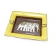 NEUF CENDRIER HERMES ELEPHANTS VIDE POCHE PORCELAINE JAUNE + BOITE ASHTRAY 465€