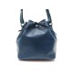 SAC A MAIN LOUIS VUITTON SEAU NOE PM CUIR EPI BLEU LEATHER HAND BAG PURSE 1410€