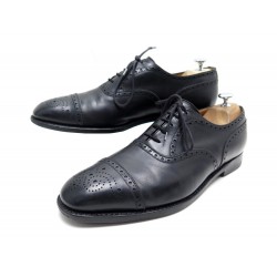 CHAUSSURES JM WESTON 310 RICHELIEU 10D 44 BOUT FLEURI EN CUIR NOIR SHOES 630€