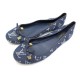 CHAUSSURES LOUIS VUITTON DEBBIE EN TOILE MONOGRAM 39 BALLERINES BLEU SHOES 570€