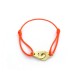 BRACELET DINH VAN MENOTTES R12 OR JAUNE ET CORDON ORANGE GOLD JEWEL 1090€