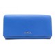 NEUF PORTEFEUILLE LANCEL A07645 PORTE MONNAIE CUIR GRAINE BLEU NEW WALLET 265€