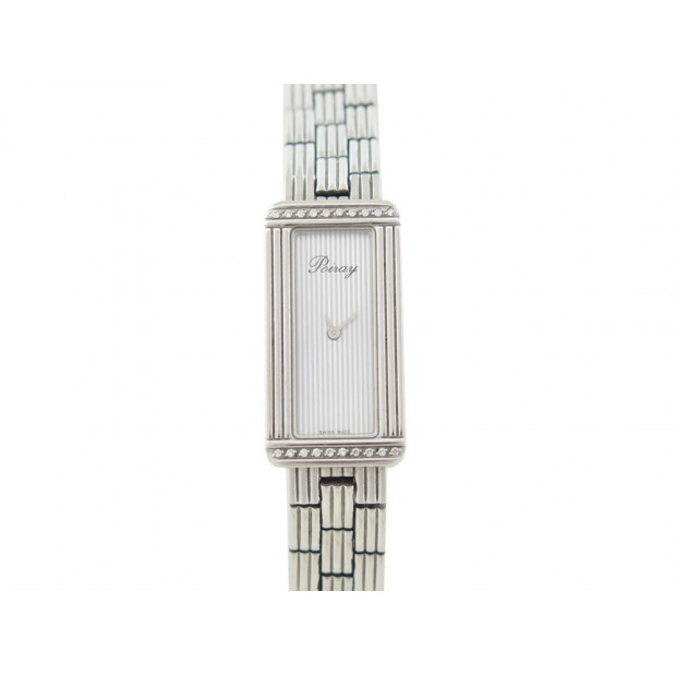 MONTRE POIRAY MA BAGUETTE 17 MM EN ACIER ET DIAMANTS QUARTZ DIAMONDS WATCH 2900€