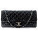 SAC A MAIN CHANEL EAST WEST TIMELESS CUIR VERNI NOIR + BOITE BLACK HANDBAG 2490€