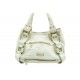 SAC A MAIN JIMMY CHOO MAHALA PORTE EPAULE EN BIMATIERE CUIR BLANC PURSE 1800€