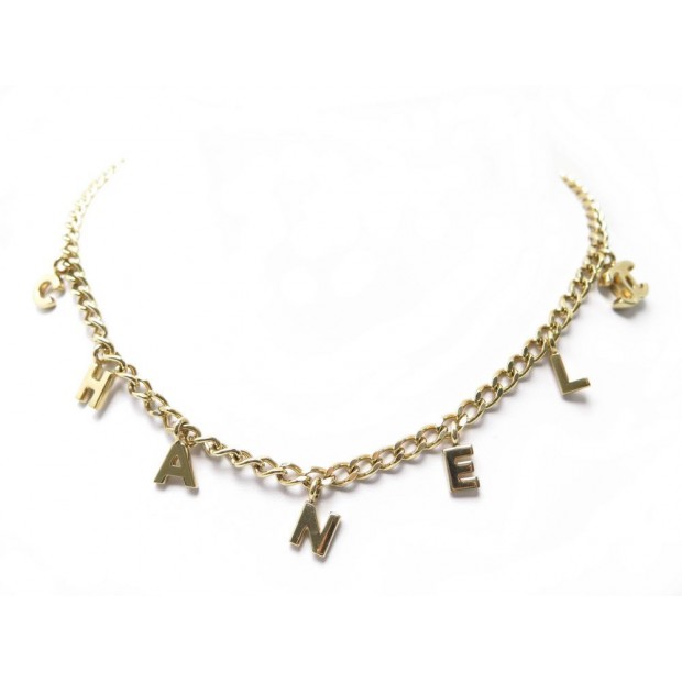 COLLIER CHANEL METAL DORE 