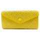 NEUF PORTEFEUILLE ALAIA CLOU ARABESQUE EN CUIR JAUNE + BOITE LEATHER WALLET 675€