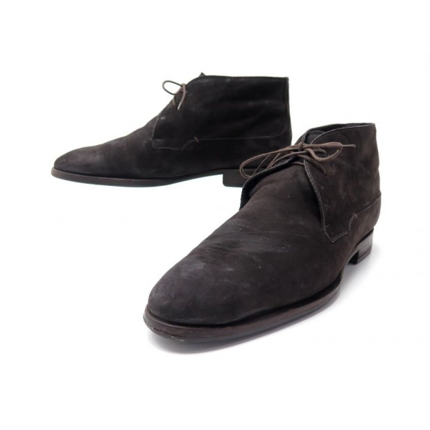 CHAUSSURES BERLUTI BOTTINES CHUKKA FOURREES 42.5 43 EN CUIR SUEDE SHOES 1720€