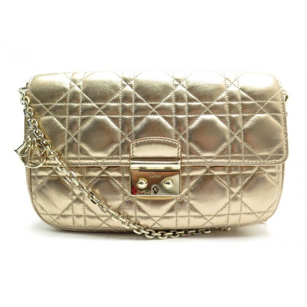 NEUF SAC A MAIN CHRISTIAN DIOR MISS PROMENADE CUIR CANNAGE BANDOULIERE BAG 1350€