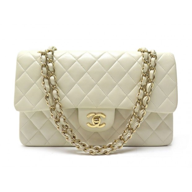 SAC A MAIN CHANEL TIMELESS CUIR MATELASSE CREME 