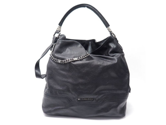 sac a main burberry ashmore 36 cm cuir noir black