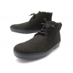 NEUF CHAUSSURES TOD'S BOTTINES WINTER GOMMINO FOURREES 9.5 IT 44 FR SHOES 490€