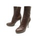 BOTTINES SERGIO ROSSI CUIR MARRON