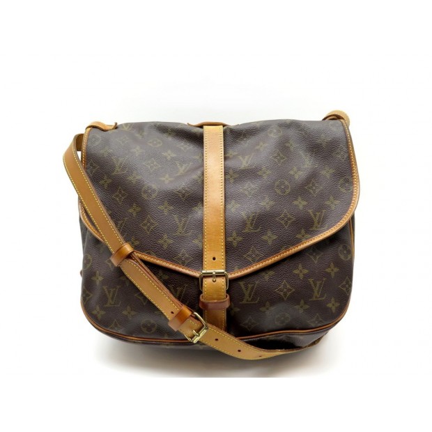 AAM1742 231 Louis Vuitton Saumur 30 Brown Monogram Canvas 