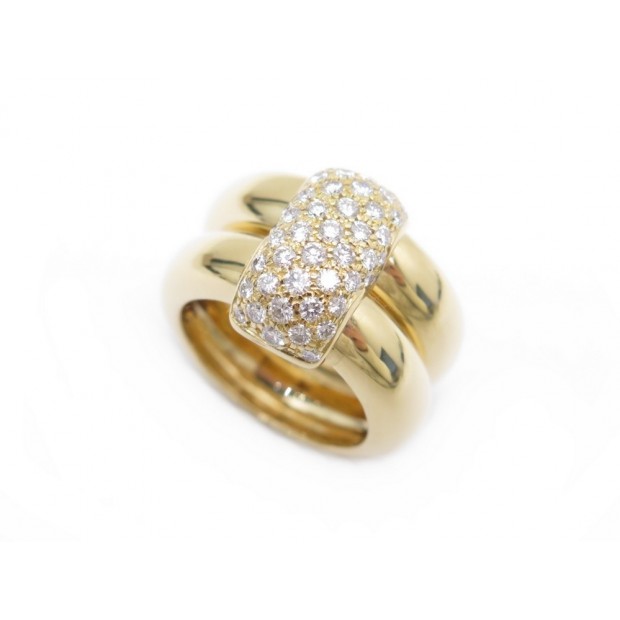 BAGUE CHAUMET DUO OR JAUNE ET DIAMANTS 