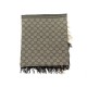 CHALE GUCCI JAQUARD GUCCISSIMA GG MONOGRAMME EN LAINE ET SOIE MARRON SHAWL 400€