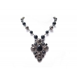NEUF COLLIER CHANEL 2008 PENDENTIF PERLES NOIRES BLACK PEARLS NECKLACE 1490€