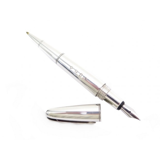 STYLO DUNHILL TORPEDO BILLE & PLUME EN ARGENT MASSIF 925 SILVER STERLING PEN