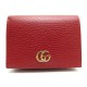 NEUF PORTE MONNAIE GUCCI 456126 PORTE CARTE EN CUIR ROUGE LEATHER WALLET 280€