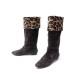 CHAUSSURES LOUIS VUITTON BOTTES SPROUSE LEOPARD 38.5 EN DAIM MARRON BOOTS 1100€