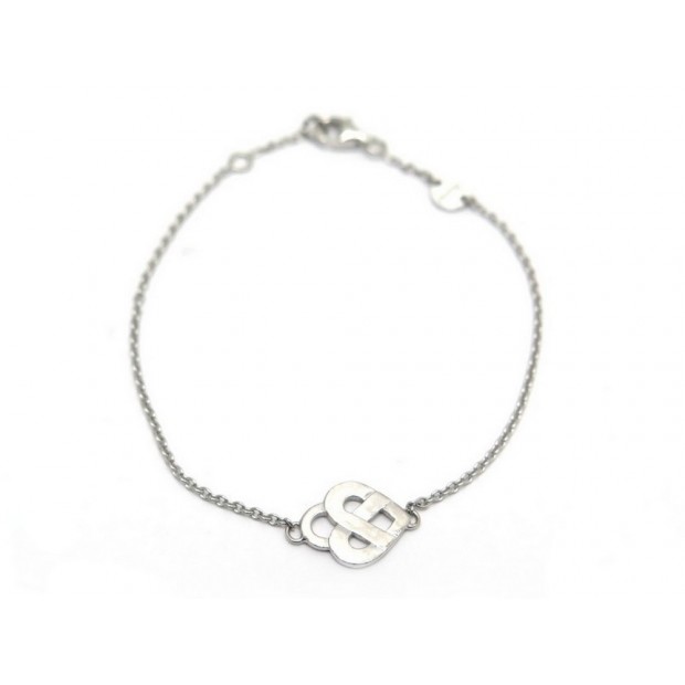 BRACELET POIRAY COEUR ENTRELACE MINI 628600 EN OR BLANC WHITE GOLD JEWEL 690€